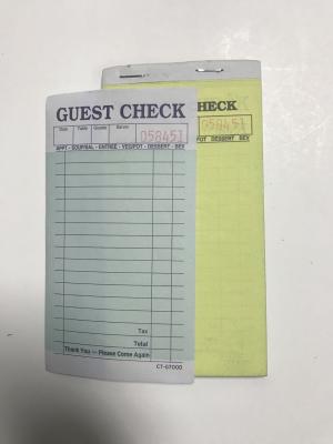 China CT-G7000 Black Ink Printing US Guest Check with Customized Number of Lines for sale