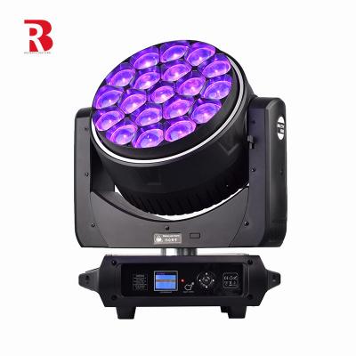 China LED Bee Eye 19PCS 40W RGBW 4in1 LED Moving Head Stage Light Para Casamento à venda