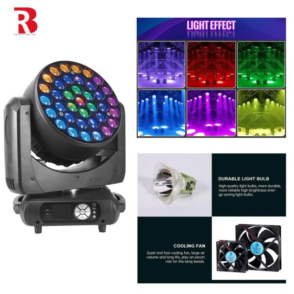 Quality 37*15W LED High Brightness RGBW 4in1 Wash Moving Head Light For Party Concert for sale