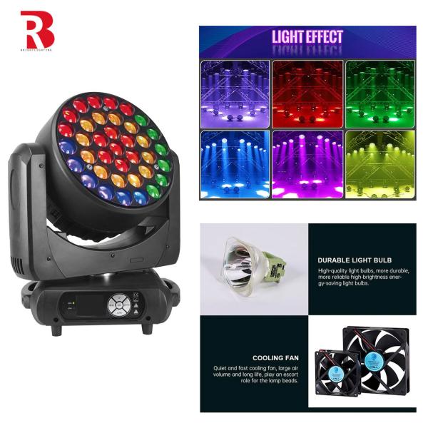 Quality 600W DMX512 RGBW 4in1 Stage LED Wash Zoom Moving Head Light For Show Wedding for sale