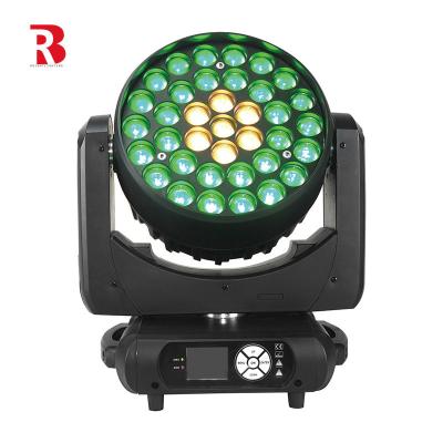 China 37pcs 15w 4in1 RGBW Infinite Mixture LED Wash Zoom Moving Head for sale