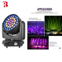 Quality 37*15W LED High Brightness RGBW 4in1 Wash Moving Head Light For Party Concert for sale