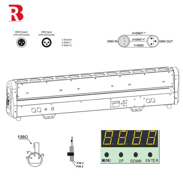 Quality 12X30W RGBW 4 In 1 LED Moving Head Stage Light 210 Degree Movement For Discos for sale