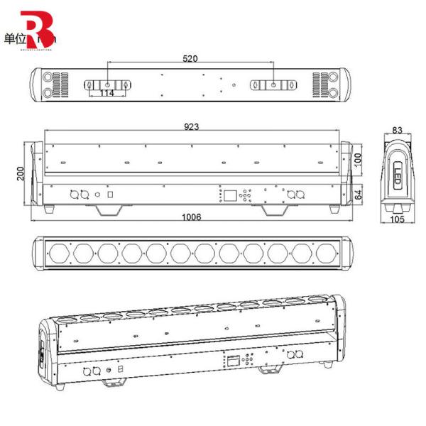 Quality 30W 12pcs RGBW 4in1 LED Disco Lighting Equipment Backcolor Marco Effect for sale