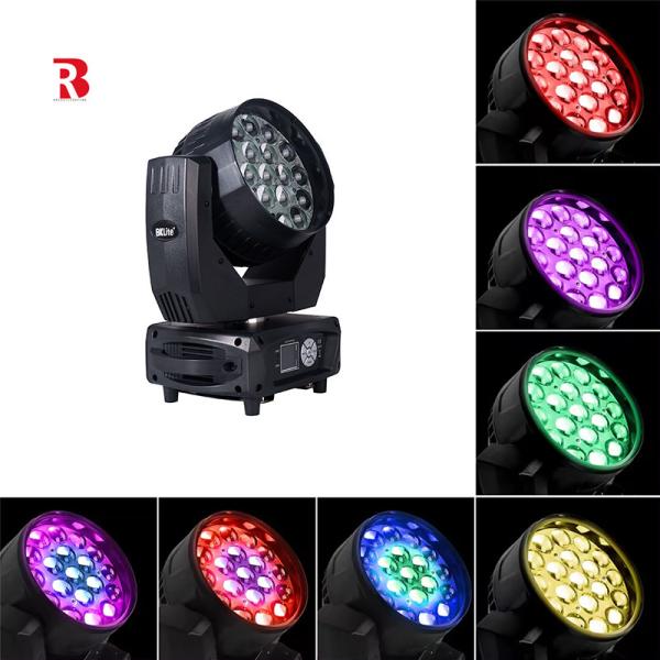Quality Wash LED Zoom 19pcs 15W Sharpy Beam Moving Head Stage Light RGBW Infinite for sale