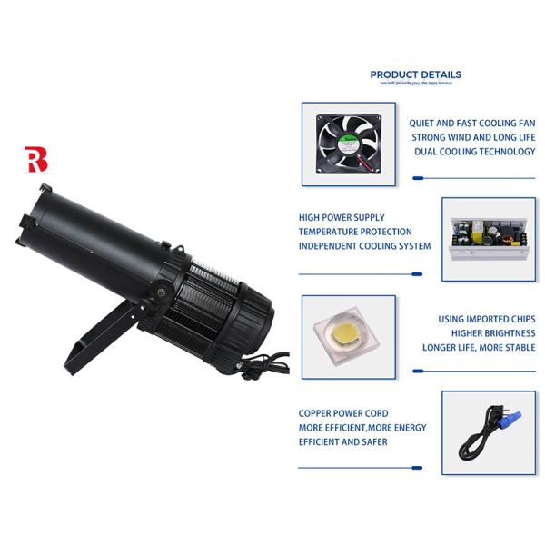 Quality IP65 3000K-6000K 2in1 LED Ellipsoidal Stage Light With Auto Zoom for sale