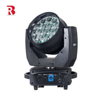 China LED Moving Head ZOOM And Rotation 19pcs 15W 4-In-1 Beeye Beam Stage Light for sale