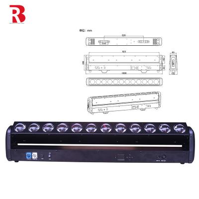 China Indoor LED Pixel Beam Bar 12pcs 30W RGBWW 4-In-1 LED Wash Stage Light For Club for sale
