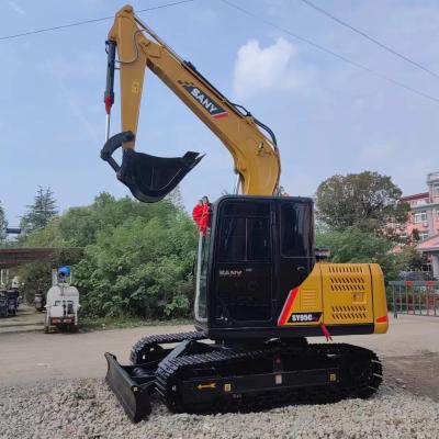 China Excavadora Sany usada SY95C 9 toneladas de segunda mano Excavadora de rastreo hidráulico en venta