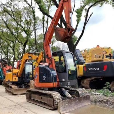 China 70 75 Usado Hitachi Excavator ZX75US Pequena 7 toneladas Excavator de rastreador hidráulico à venda