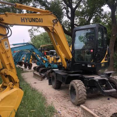 Chine Excavateur mini d'occasion Hyundai Excavateur à roues 60W-7 à vendre