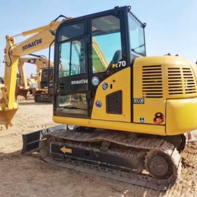Chine 7 tonnes d'excavatrice Komatsu utilisée PC70 Vieille machine de construction à vendre
