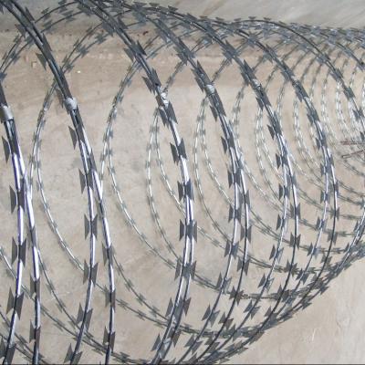 China 2.5mm Cbt-60 Barbed Concertina Wire Stainless Steel for sale