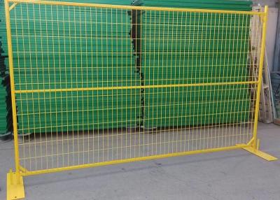China 1.8m Height Yellow Powder Coated Canada Temporary Wire Mesh Fence for sale
