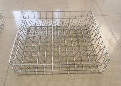 China Silver 0.5mm Stainless Steel Wire Mesh Tray Sterilizing Corrosion Resistant for sale