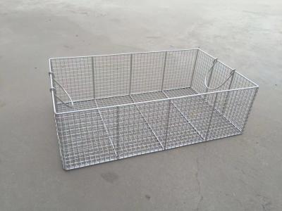 China 40x25cm Sterilization Baskets Stainless Steel Surgical Instruments Disinfection for sale