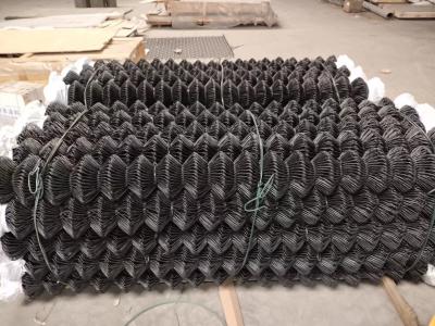 China Sustainable PVC Black Coated Chain Link Fence For Garden for sale