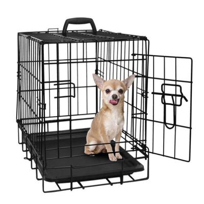 China Breathable Large Metal Folding Metal Dog Crate With Gate for sale