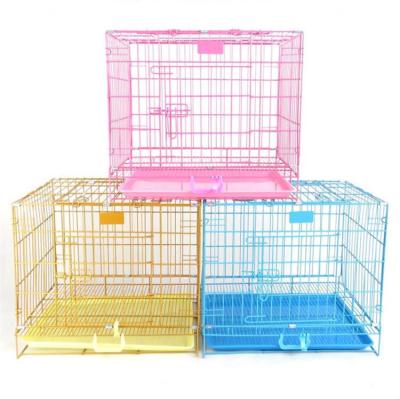 China Stainless Steel Collapsible Dog Cage For Large Medium And Small Pet for sale
