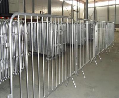 China China Wholesale Flat Feet Hot Dipped Galvanized Steel Crowed Control Barrier Pedestrian Barricade Safety Barrier for sale