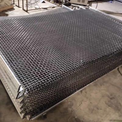 China Ss 201 Lock Crimped Vibrating Screen Wire Mesh Size 1.5m X 1.95m for sale