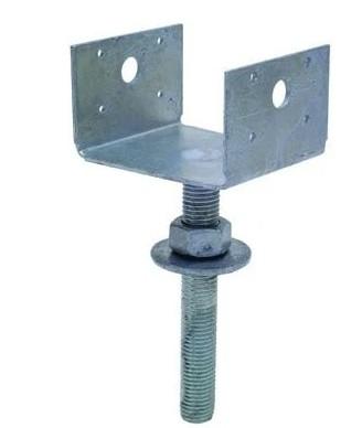 China Galvanized Fence Post Support U Bracket Timber Connector For Wooden Construction for sale