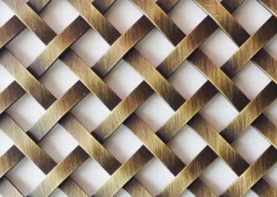 China Antique Brass Plated Wire Mesh for Cabinets Door, Interior Woven Wire Fabric Te koop