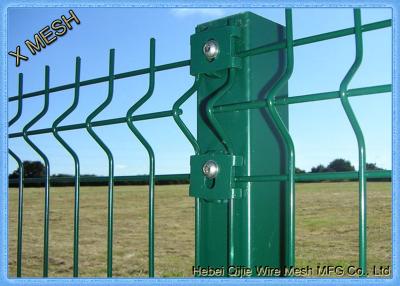 China Green Powder Coated Wire Mesh Fence Panels Perimeter Coated Welded Wire Fence Steel for sale