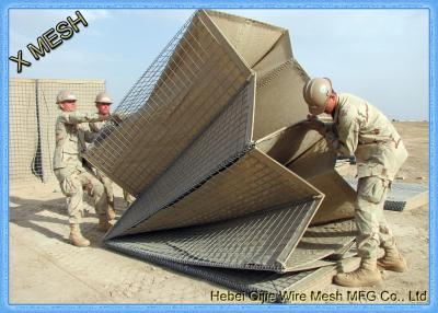 China Hot Galvanized Welded Wire Mesh Sheets / Panels Barrier For Military ASTM Standards for sale