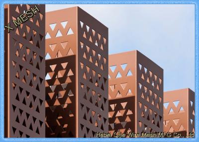 China Silver Architectural Perforated Metal Panels , Round Hole Stainless Perforated Sheet for sale