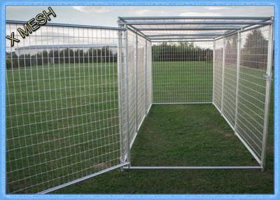 China 11 Gauge Galvanised Weld Mesh Panels Painted Outdoor Dog Kennel 10X10X6 Foot for sale