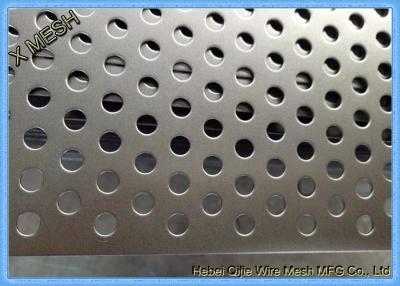 China Powder Coated Perforated Metal Sheet Staggered Round Punched Customized Length for sale