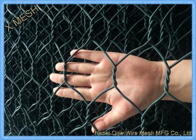 China ASTM A 975 PVC Coated Gabion Baskets Double Twisted Woven Mesh Fit Riverbank for sale