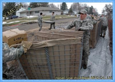 중국 Hesco 장벽 용접 된 돌망태 바구니 아연 알루미늄 합금 코팅 군사 요새 판매용