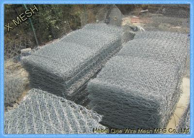 China Galvanized Hexagonal 80X100mm Hesco Wire Mesh Gabion / Gabions for sale