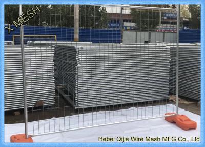 China Heavy Duty Galvanized Temporary Netting Fence With Concrete Block Base for sale