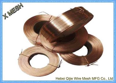China Galvanized Flat Stitching Wire Copper Binding Wire 2.5 Kgs / Coil Weight for sale