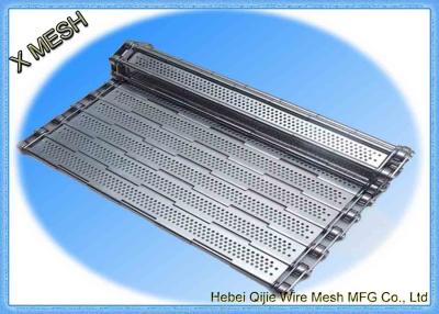 China Perforated Metal Wire Mesh Flat Top SS Mobile Conveyor System For Food Processing Oven for sale