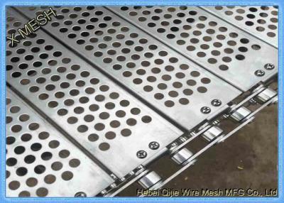 China Heat Resistance Plate Linked Perforated Conveyor Belt On The Bin Wash for sale