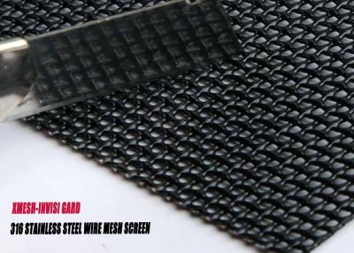China Pantalla de acero inoxidable Mesh For Windows Black Color de la mosca de la seguridad en venta