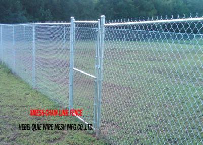 China 11 Gauge Chain Link Fence Fabric Hot Dipped Galvanised Steel Wire / Posts for sale