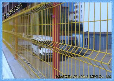 China 3D PVC Coated Green Security Steel Fence , 5.0mm Wire Mesh Fence Panels for sale