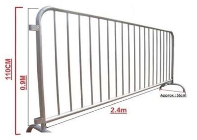 China Classic Galvanized Steel Barricade / Metal Crowd Control Barriers for sale