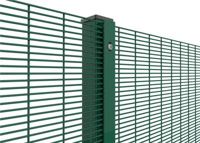 China 3.95mm Green Colored 358 Security Mesh Fence for sale
