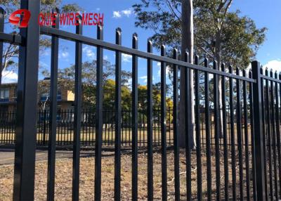 China Ornamental Galvanized Steel Spear Top Fencing Panels Security For Garden And Stairs for sale