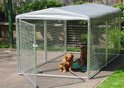 China Large Folding Pet Cage For Dog House / Metal Dog Crate Kennel With Gate for sale