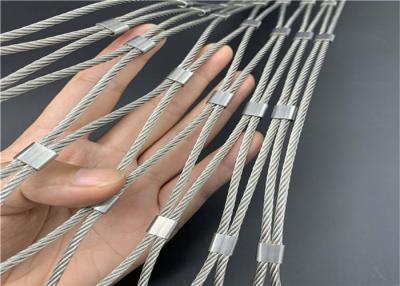 China Ss316l 1-6mm 20x20mm Stainless Steel Knotted Rope Mesh for sale