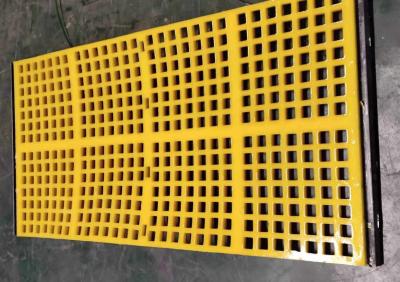 China 30mm Openning High Wear Resistant Polyurethane Vibrating Screen Mesh Combines Steel Wire for sale