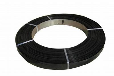 China 0.9*19mm Hoop Iron Sgcc Steel Packing Strips Black Color For Manual Packing for sale