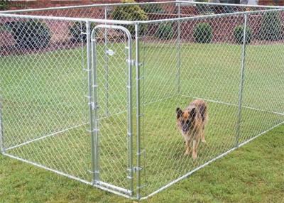 China Stackable Folded Galvanized Steel Chain Link Storage Cage For Dog Run for sale